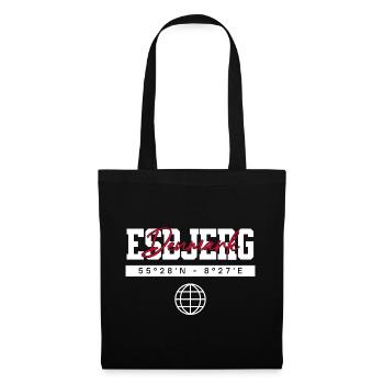 Esbjerg Dänemark Koordinaten Reise Souvenir - Stoffbeutel - Schwarz - Vorne