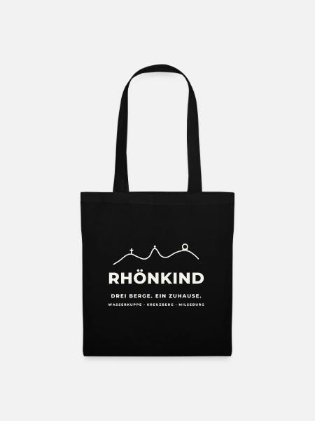 Rhönkind – Drei Berge, ein Zuhause - Stoffbeutel - Schwarz