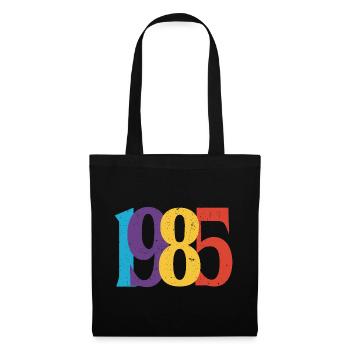 Geboren 1985 Geburtstagsgeschenk Geburtstag 85 - Stoffbeutel - Schwarz - Vorne