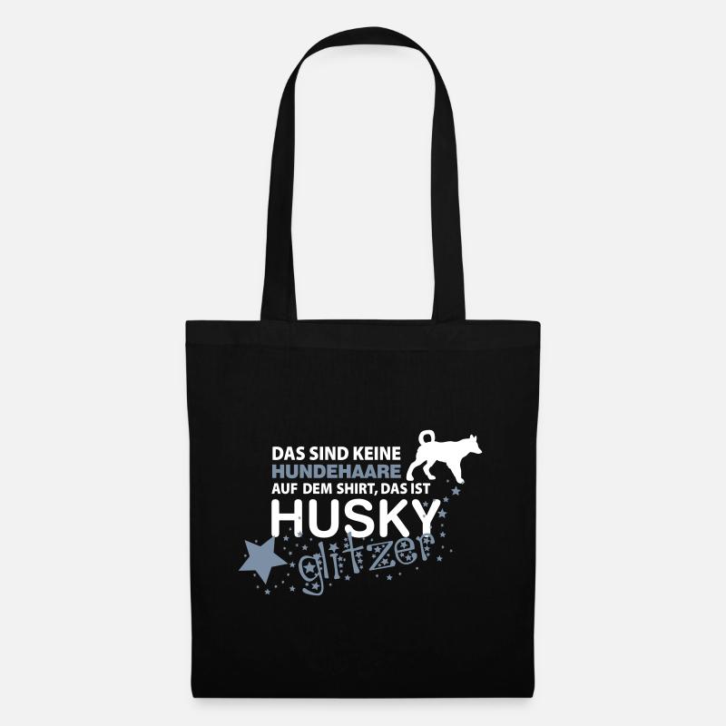 Husky Glitzer - Stoffbeutel - Schwarz