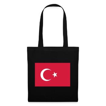 Drapeau de la Turquie - Sac en tissu - noir - Devant