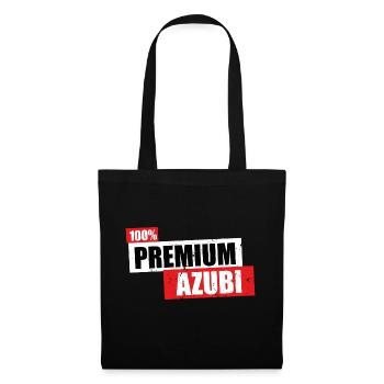 Azubi Premium - lustiges Geschenk 100 Prozent - Stoffbeutel - Schwarz - Vorne