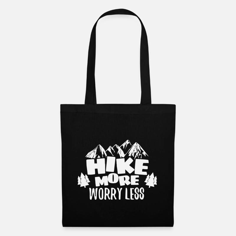 More hiking - less worrying gift - Tote Bag - black