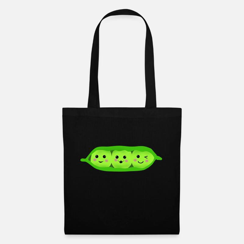 three pea in a pod - Stoffbeutel - Schwarz