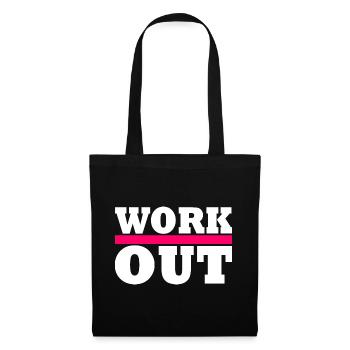 Faire des exercices - Sac en tissu - noir - Devant