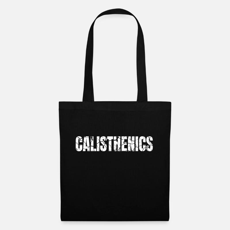 Calisthenics retro vintage logo - Stoffbeutel - Schwarz