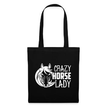 Dame de cheval fou - Sac en tissu - noir - Devant