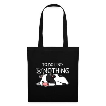 To Do List Nothing - Stoffbeutel - Schwarz - Vorne