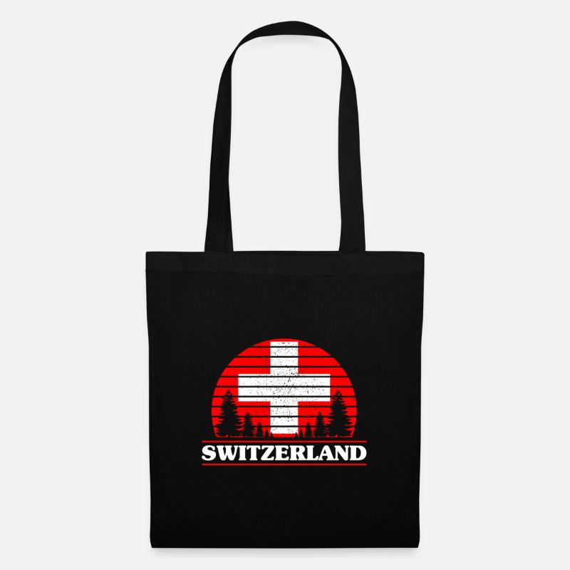 Schweiz - Stoffbeutel - Schwarz