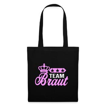 Junggesellinnenabschied - Team Braut JGA Frauen - Stoffbeutel - Schwarz - Vorne