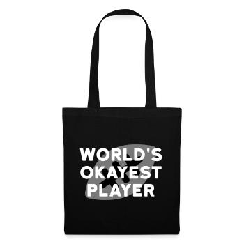 World's okayest player (Football im Hintergrund) - Stoffbeutel - Schwarz - Vorne