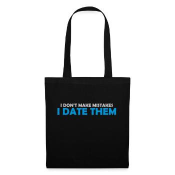 Date Mistakes Zitat Logo - Stoffbeutel - Schwarz - Vorne