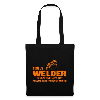 Welding Welder Metal Construction Ironworker - Tote Bag - black - Front