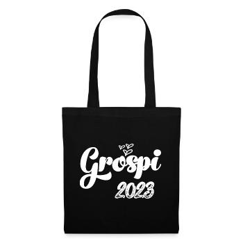 Grospi 2023 Opi Schweiz Hallo Opa Schweiz Baby - Stoffbeutel - Schwarz - Vorne
