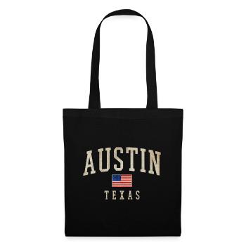 Austin Texas Americana Flag - Stoffbeutel - Schwarz - Vorne