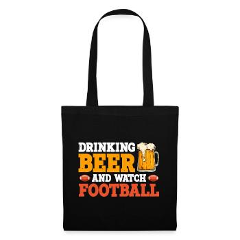 Drinking Beer And Watch Football 2 - Stoffbeutel - Schwarz - Vorne
