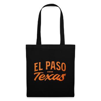 El Paso Texas Script Logo - Stoffbeutel - Schwarz - Vorne