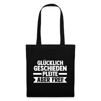 Scheidungsparty Geschieden Scheidung - Stoffbeutel - Schwarz - Vorne