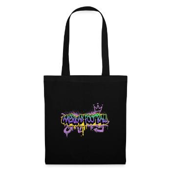 Football américain Graffiti Spray Pulvérisateur Sports - Sac en tissu - noir - Devant