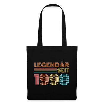 LEGENDÄR seit 1998 Geburtstag - Stoffbeutel - Schwarz - Vorne