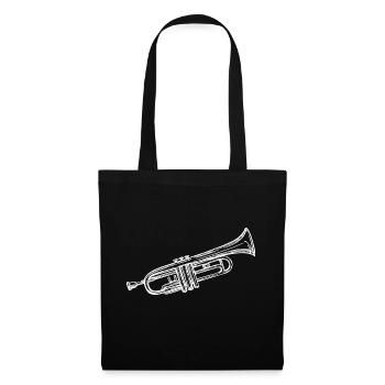 Trompette Instrument de Musique - Sac en tissu - noir - Devant