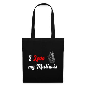 J'adore mon Malinois - Sac en tissu - noir - Devant
