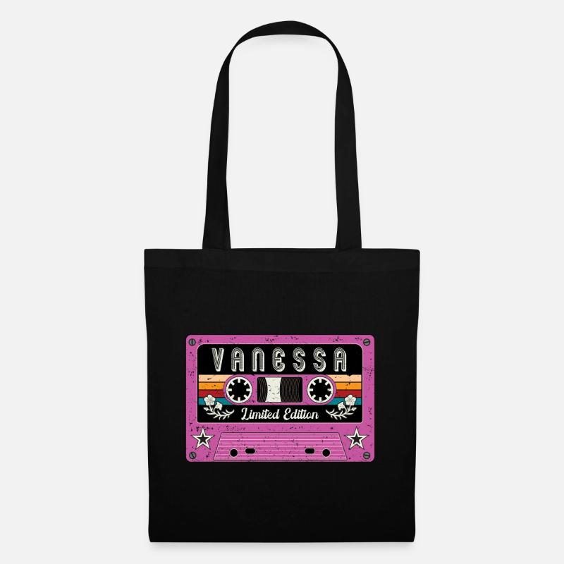 Vintage Vanessa Name - Tote Bag - black