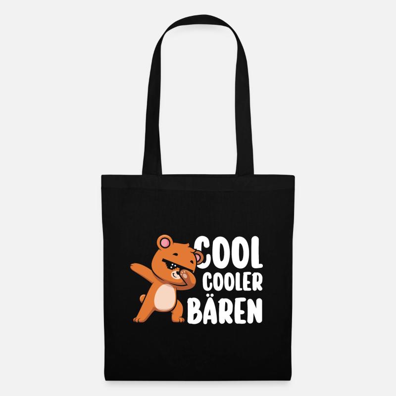 Braunbär Bär - Stoffbeutel - Schwarz