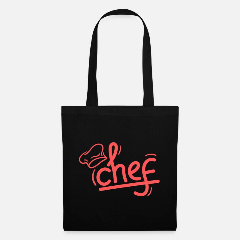 Red Chef Sketch Elegant - Tote Bag - black