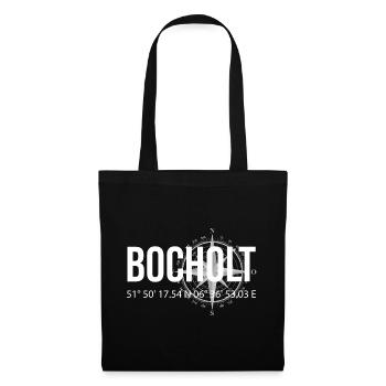 Koordinaten Bocholt - Stoffbeutel - Schwarz - Vorne