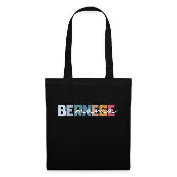 Cadeau de maman bernoise Bouvier bernois cadeau moderne - Sac en tissu - noir - Devant