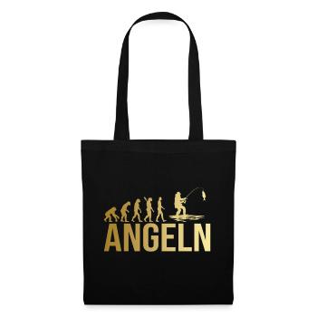 Evolution Angeln - Stoffbeutel - Schwarz - Vorne