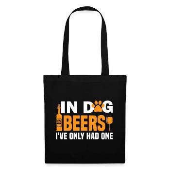Dans les bières pour chiens, je n’en ai bu qu’une. - Sac en tissu - noir - Devant