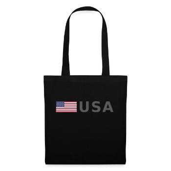 ÉQUIPE États-Unis Drapeau américain devant la police de caractères - Sac en tissu - noir - Devant