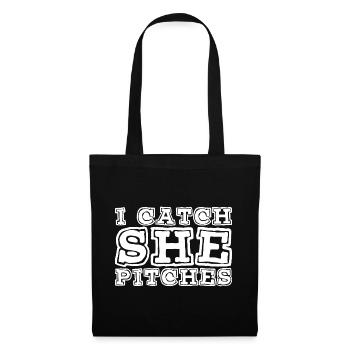 I Catch She Pitches 3 - Stoffbeutel - Schwarz - Vorne