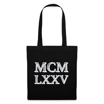 Roman numerals 1975 - MCMLXXV - Tote Bag - black - Front