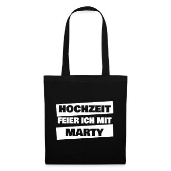Marty as a bachelor party - Tote Bag - black - Front