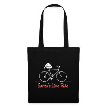Fahrt mit der Linie des Weihnachtsmanns - Stoffbeutel - Schwarz - Vorne
