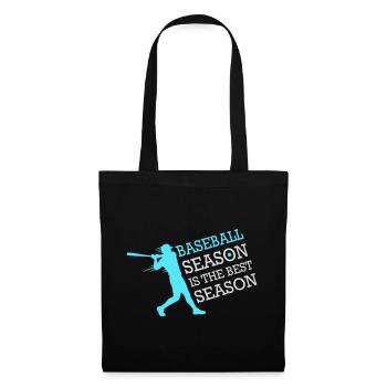 Baseball Season Is The Best Season Fan Spiel Sport - Stoffbeutel - Schwarz - Vorne