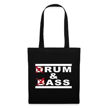 Rum & Ass – Jeu de mots Drum and Bass - Sac en tissu - noir - Devant