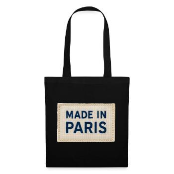 Made in Paris Fabric Patch - Tote Bag - black - Front