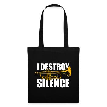 Je détruis le trompettiste du silence - Sac en tissu - noir - Devant