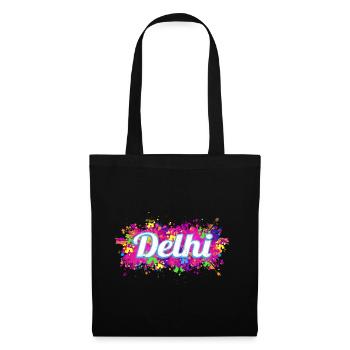 Delhi in India Colorful Colors Design Souvenir - Tote Bag - black - Front