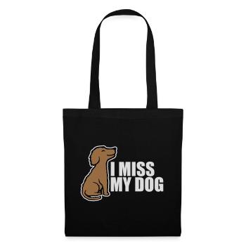 Mon chien Dog Amamant Dog Love Logo de blague - Sac en tissu - noir - Devant