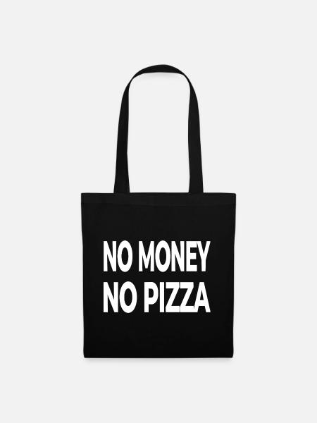 Pizza - Stoffbeutel - Schwarz