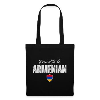 Stolz, Armenier zu sein, hergestellt in Armenien - Stoffbeutel - Schwarz - Vorne