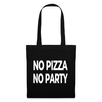 Pizza - Stoffbeutel - Schwarz - Vorne