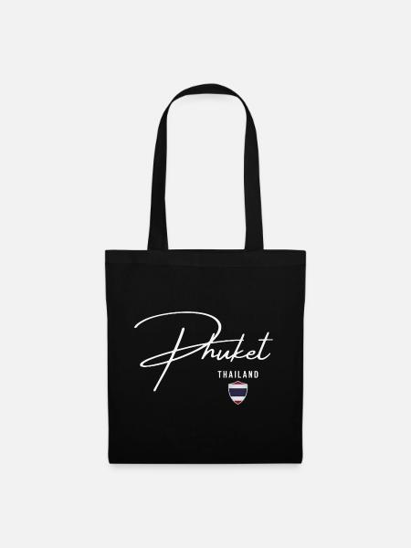 Phuket Thailand, elegantes Design Phuket - Stoffbeutel - Schwarz