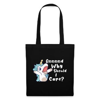 Unicorn Why Should I Care - Tote Bag - black - Front