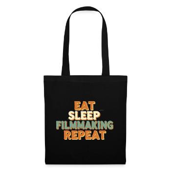 Manger Sommeil Répéter le cinéma - Sac en tissu - noir - Devant